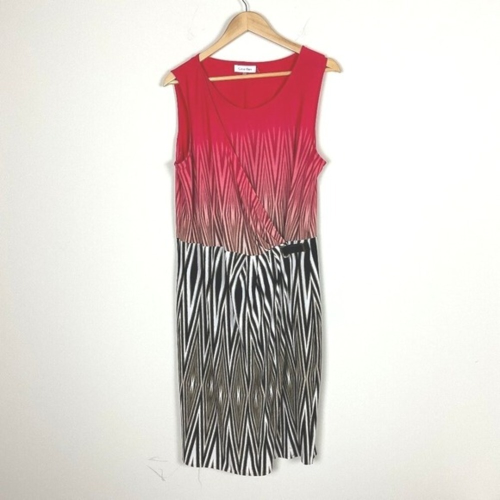 2/$30 Calvin Klein‎ Red Sleeveless Large Dress